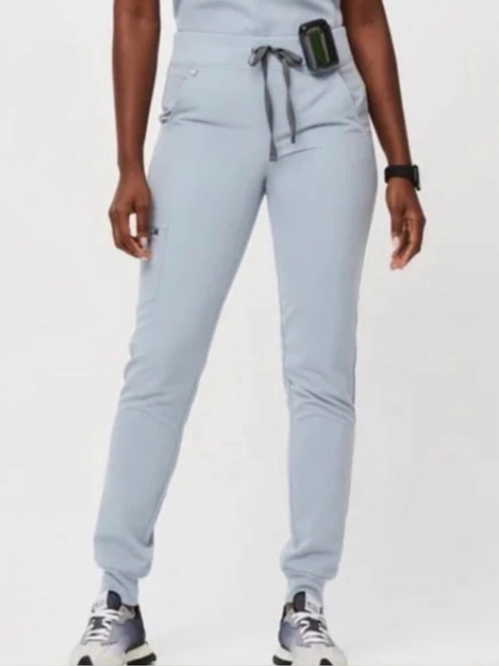 Figs Light Blue Women's Jogger Pants with Cargo Pocket